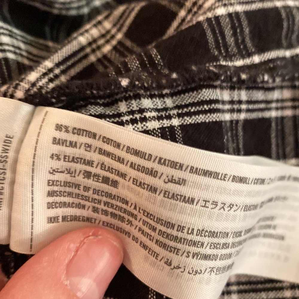 Hollister Black and White Plaid Midi Dress - Picture 14 of 14